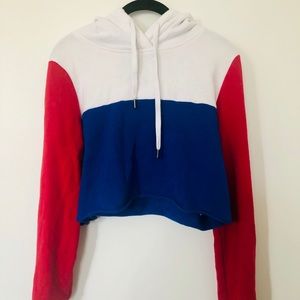 A patriotic cropped hoodie